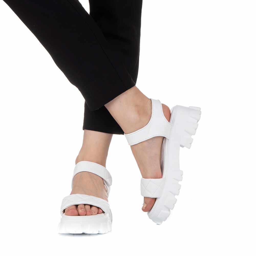 Sandale dama Evolette albe