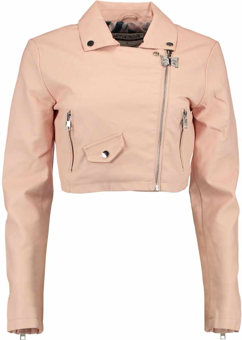 Jacheta dama din piele ecologica, marca Hailys, culoare rose, cod NX-1707100