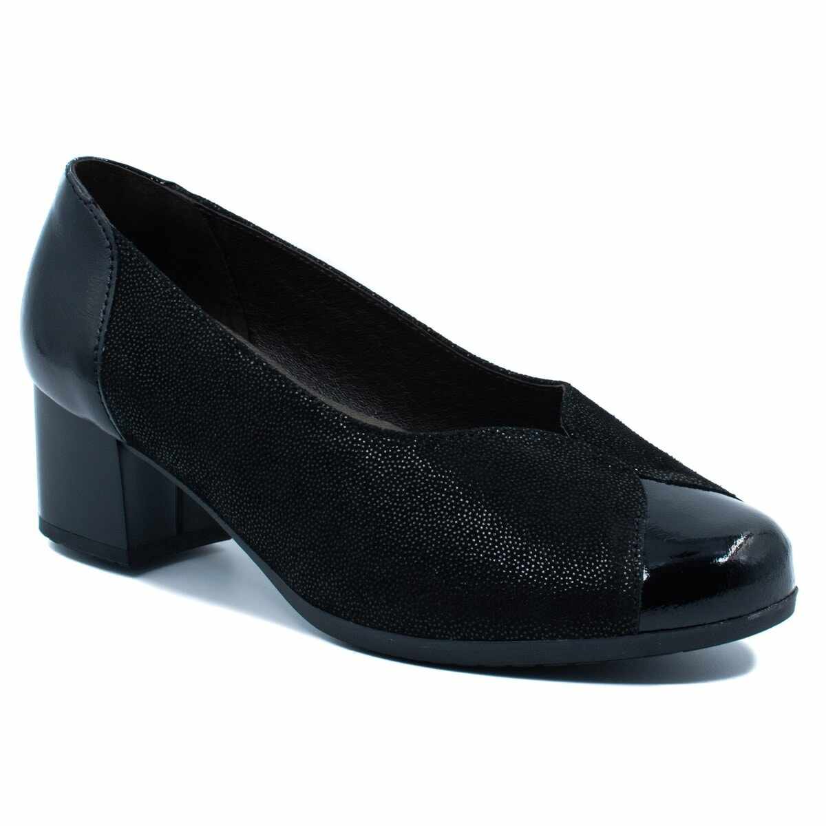 Pantofi casual dama, Alpina, din piele intoarsa, culoare negru