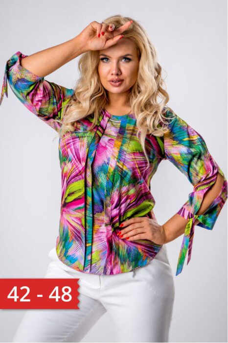 Bluza dama cu imprimeu multicolor
