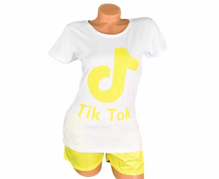 Compleu galben Tik Tok pentru dama - cod 38092