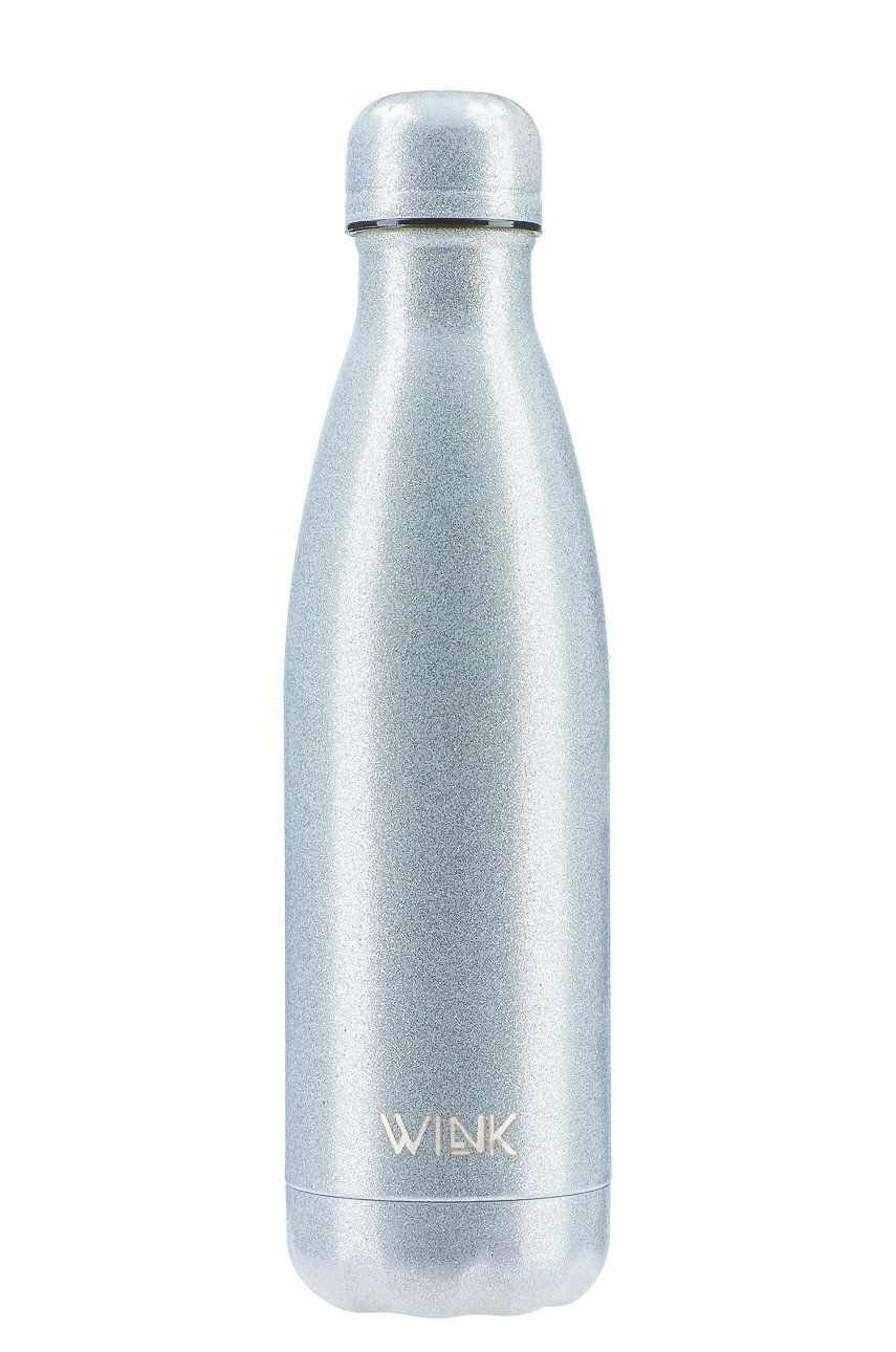 Wink Bottle - Sticla termica GLITTER SILVER
