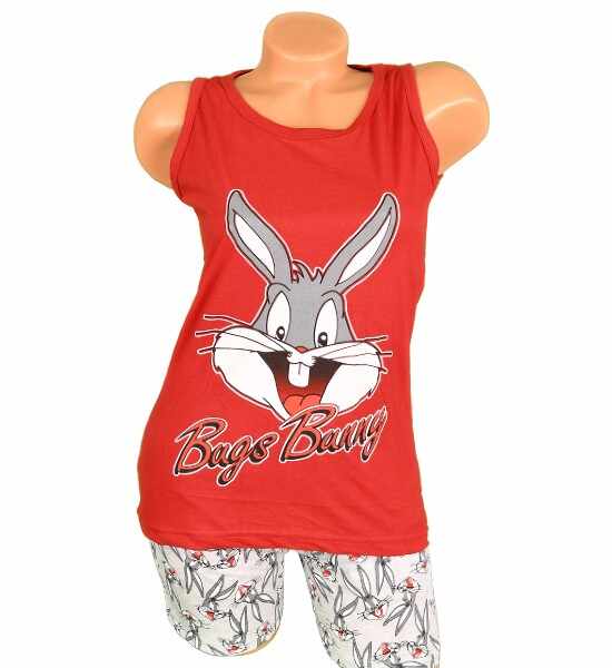 Pijama rosie Bugs Bunny pentru dama - cod 37932