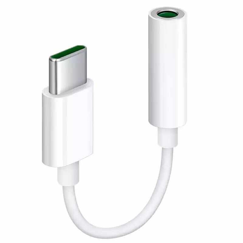 Cablu adaptor USB 3.1 Type-C la jack 3.5mm pentru microfon si casti alb A8627