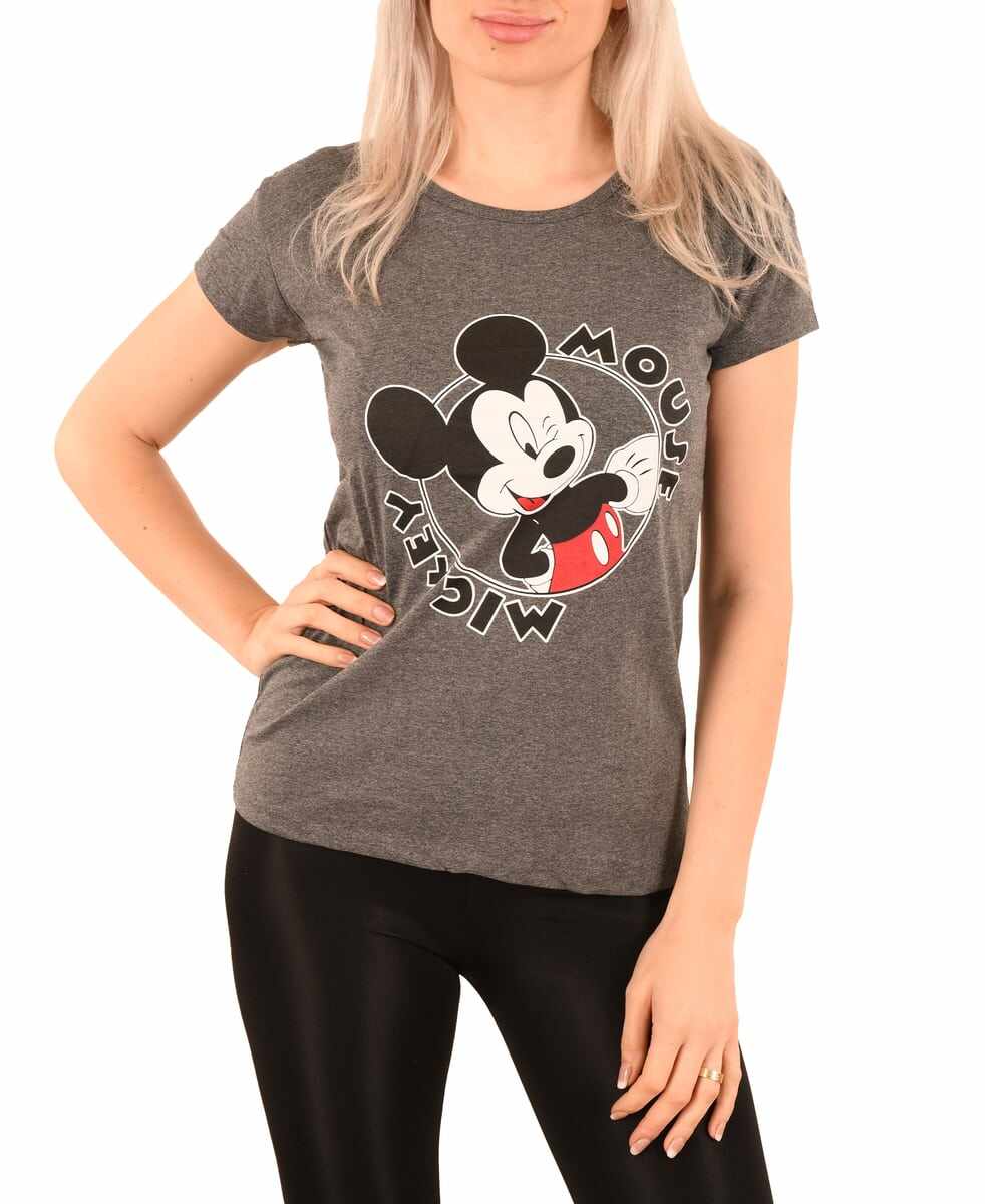 Tricou gri inchis Mickey Mouse- cod 43727